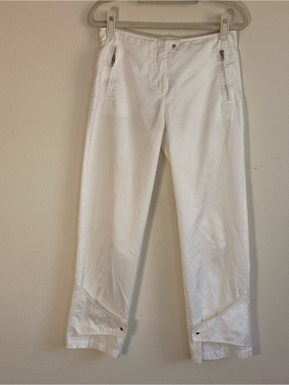 White Straight-Leg low-rise Pants